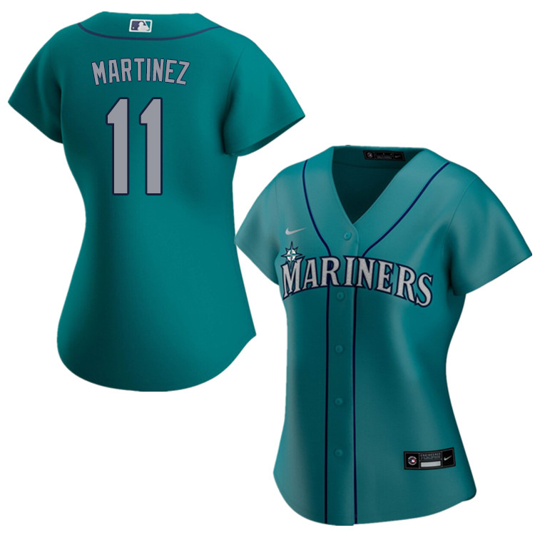 Nike Women #11 Edgar Martinez Seattle Mariners Baseball Jerseys Sale-Aqua